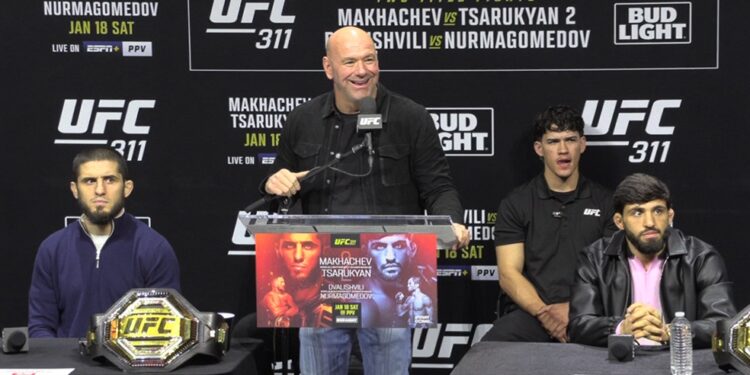 Dana White le président de l’UFC n’a pas exclu la possibilité d’organiser un Tournoi de UFC en Arménie