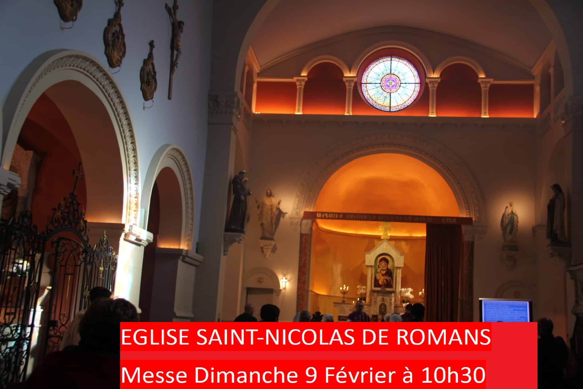 Messe à l’église arménienne Saint-Nicolas de Romans, dimanche 9 février à 10h30