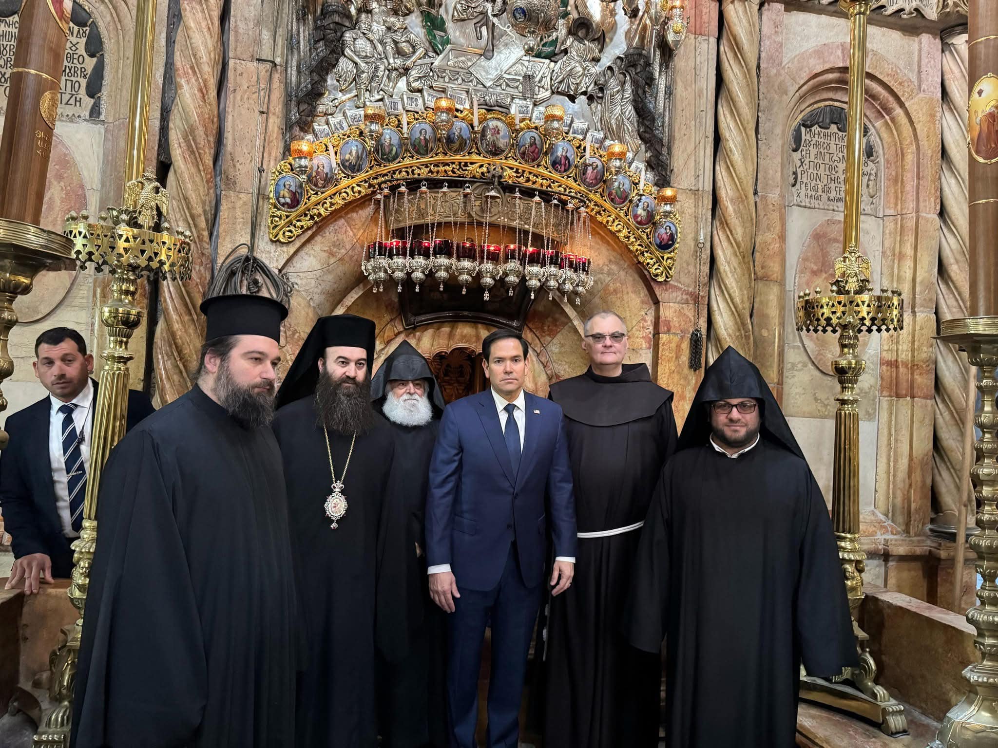 Le secrétaire d&rsquo;État américain, Marco Rubio, a visité le Saint-Sépulcre à la basilique de la Sainte Résurrection rapporte le Patriarcat arménien