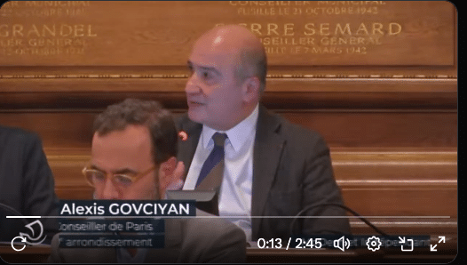 L&rsquo;intervention d&rsquo;Alexis Govciyan au Conseil de Paris
