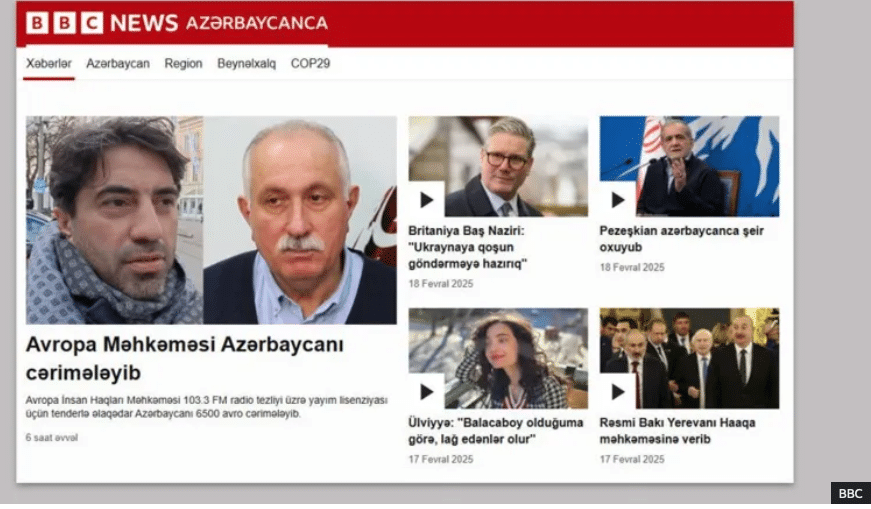 L&rsquo;Azerbaïdjan ordonne la suspension de BBC News Azerbaïdjanais à Bakou