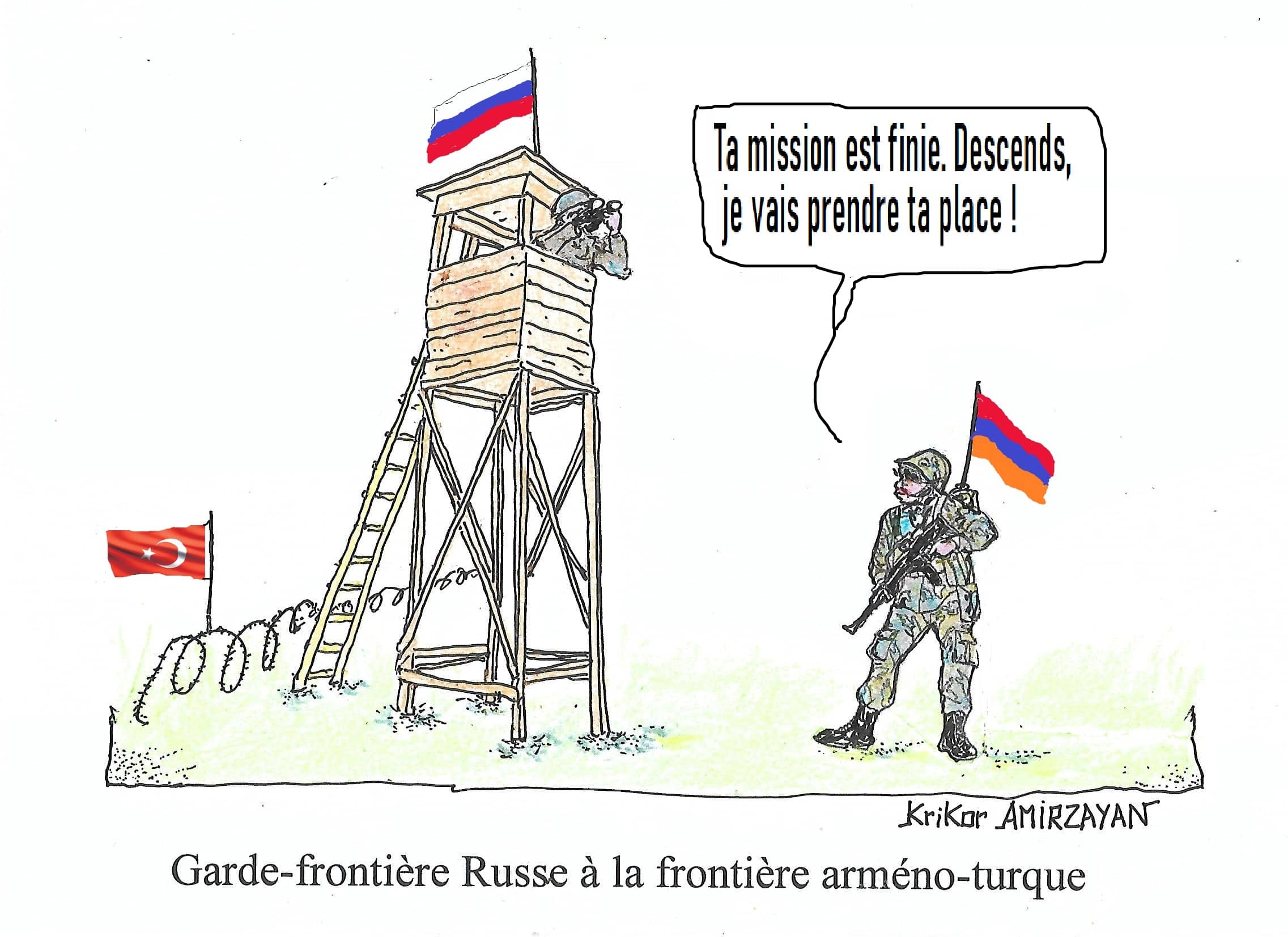 Le service au poste de contrôle « Margara » à la frontière arméno-turque est effectué exclusivement par les gardes-frontières Arméniens affirme Nikol Pachinian