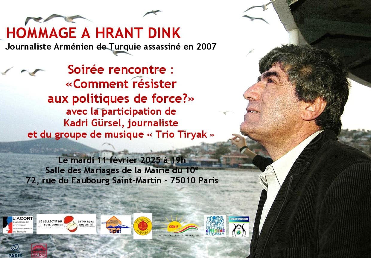 Acort : Soirée en hommage à Hrant Dink à Paris