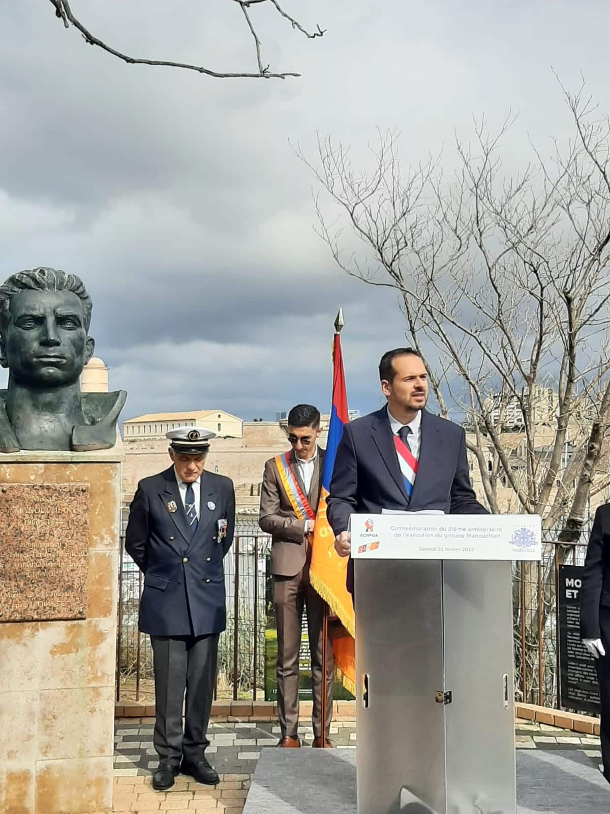 Jeremy Bacchi : Présent ce matin à #Marseille pour l&rsquo;hommage à Missak Manouchian