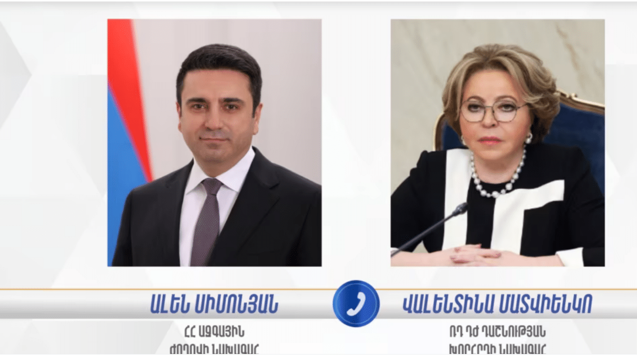 Le président du Parlement arménien passe un coup de fil à son homologue russe