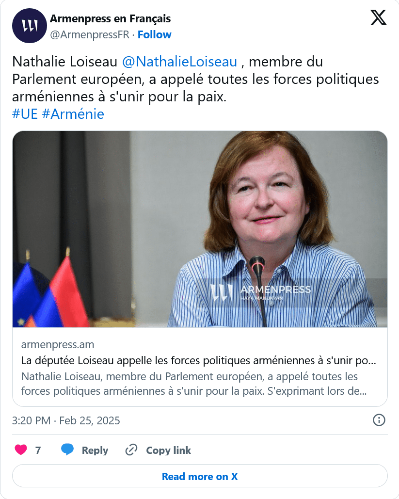 N. Loiseau : appel à la paix