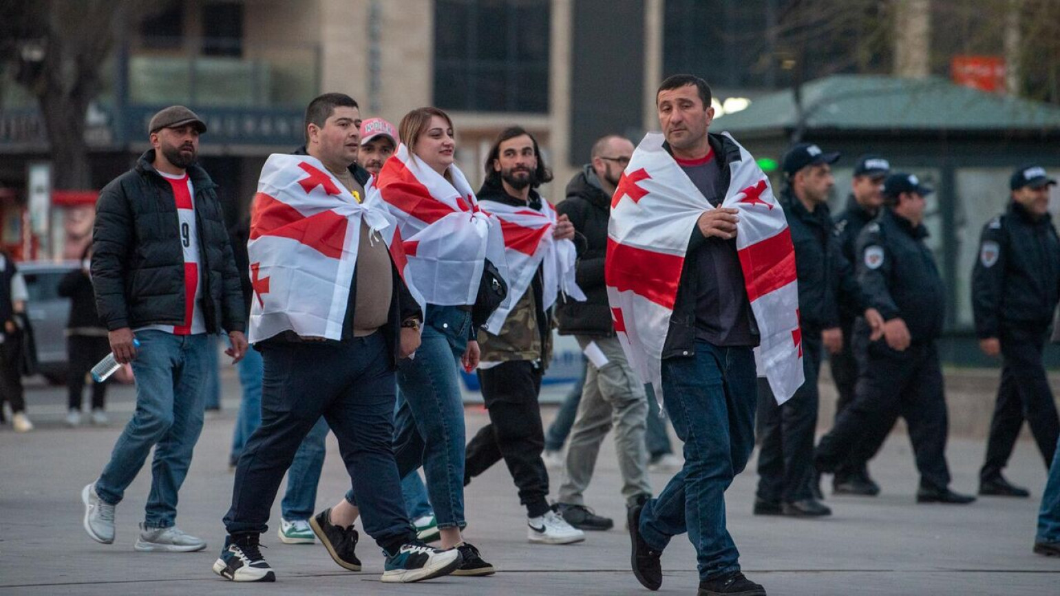 Ils étaient 3000 supporters géorgiens à Yerevan pour le match de football Arménie-Géorgie (0-3) jeudi dernier : un record