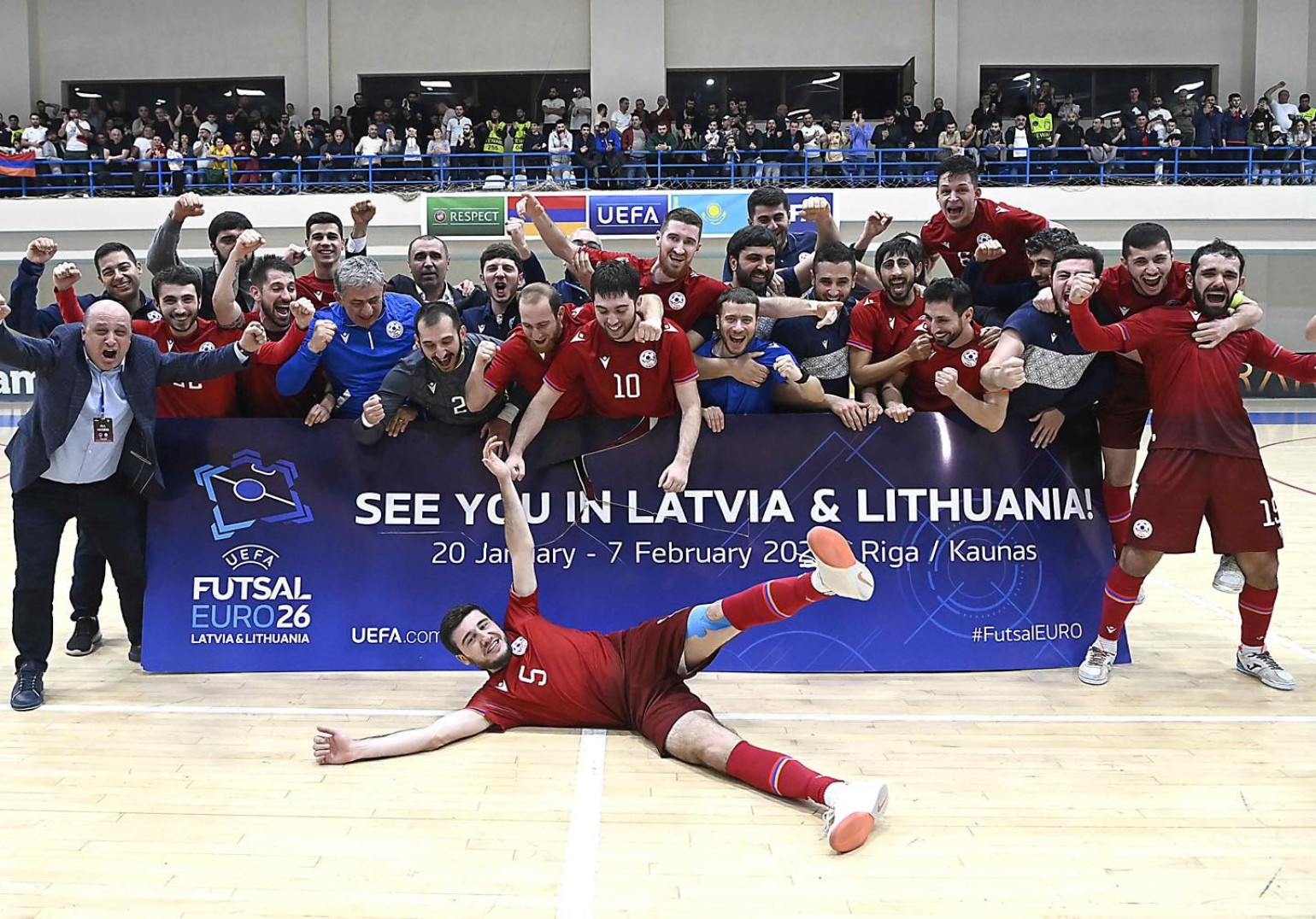 L&rsquo;équipe d’Arménie de futsal est classée 13e au classement de l&rsquo;UEFA des nations européennes
