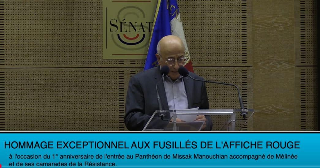 Vidéo de l&rsquo;hommage aux Manouchian par le Sénat