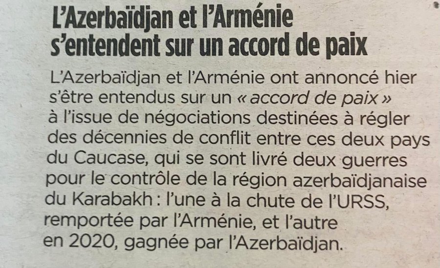 Alexandre Saradjian : les erreurs de Nice-Matin sur l&rsquo;Artsakh