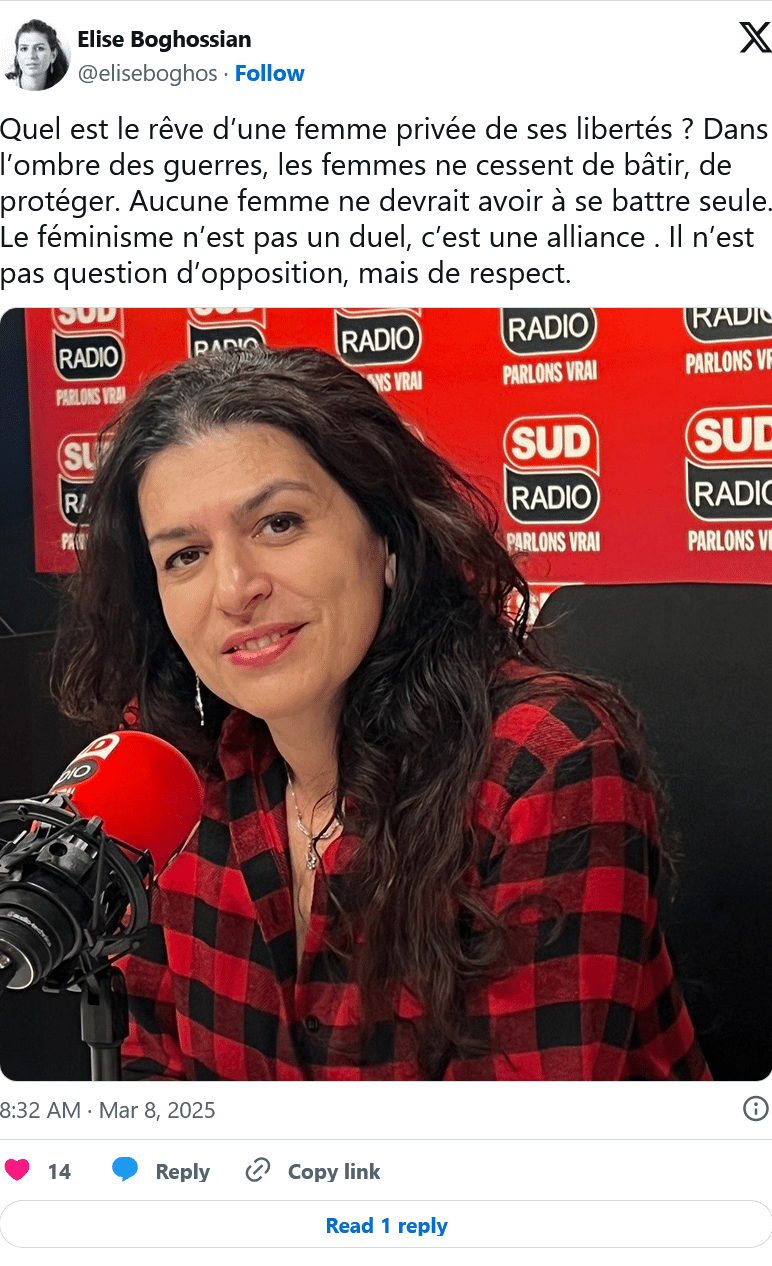 E. Boghossian : Quel est le rêve d’une femme privée de ses libertés ?