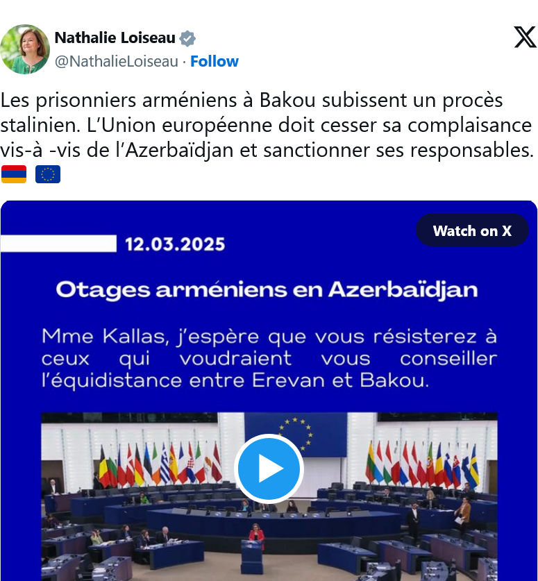 N. Loiseau : Les prisonniers arméniens à Bakou subissent un procès stalinien