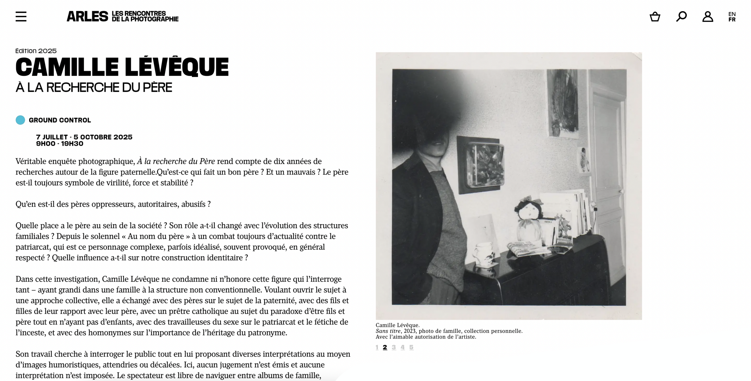 Camille Lévêque à Arles 2025