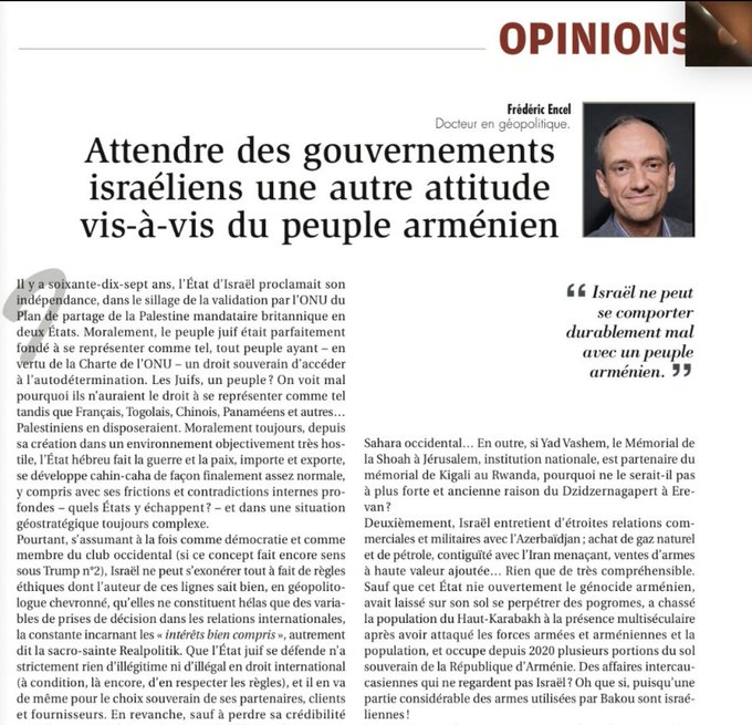 Annick Asso : la tribune magistrale de Frédéric Encel dans le NAM de mai