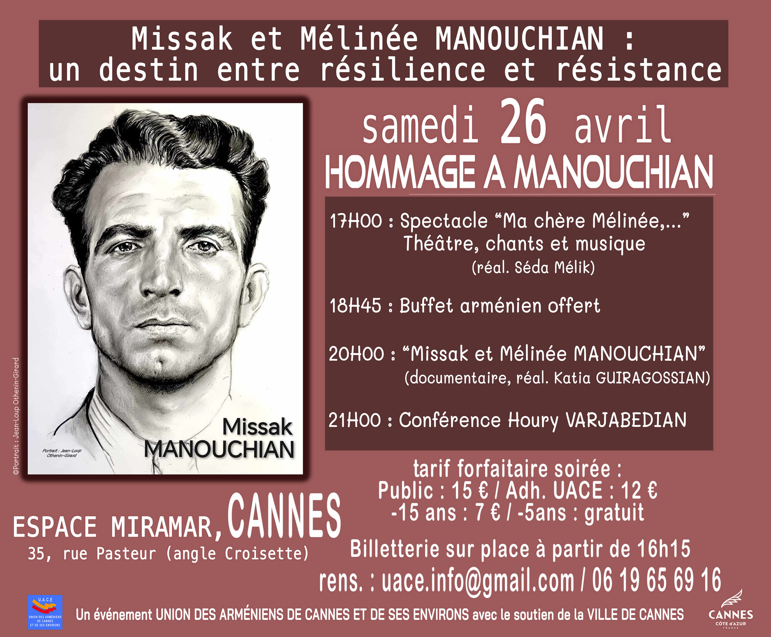 Cannes célèbre Missak et Mélinée Manouchian