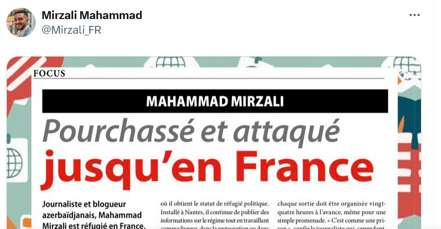 Mirzali Mahammad : pourchassé et attaqué jusqu&rsquo;en France