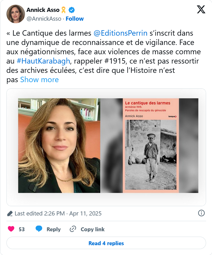 Annick Asso : Le Cantique des larmes @EditionsPerrin