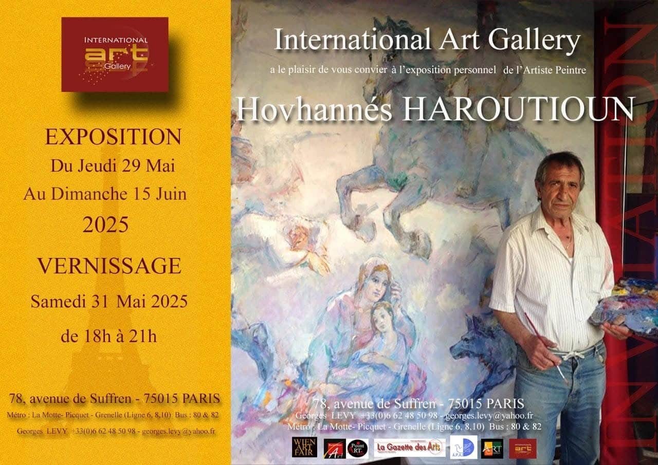 Hovhannés Haroutioun expose ses toiles à Paris