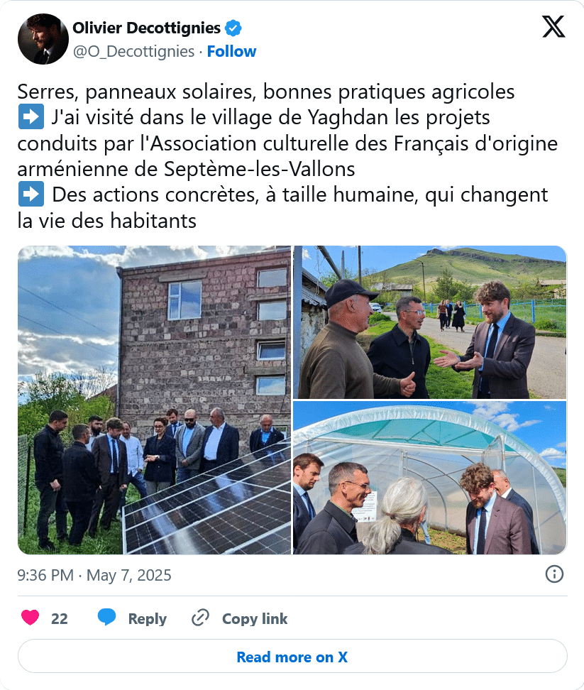 O. Decottignies : Serres, panneaux solaires, bonnes pratiques agricoles