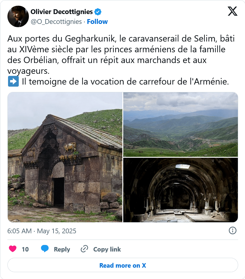 O. Decottignies : Témoin de la vocation de carrefour de l&rsquo;Arménie
