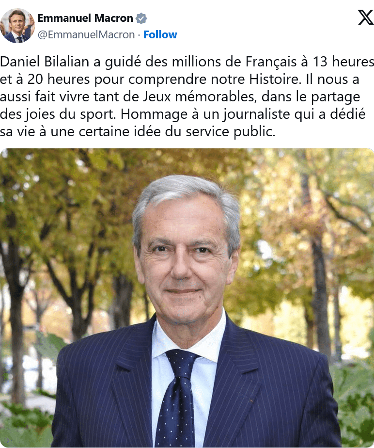 Emmanuel Macron : Daniel Bilalian a guidé des millions de Français