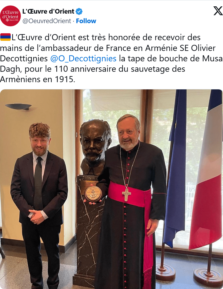 L’Œuvre d’Orient est très honorée