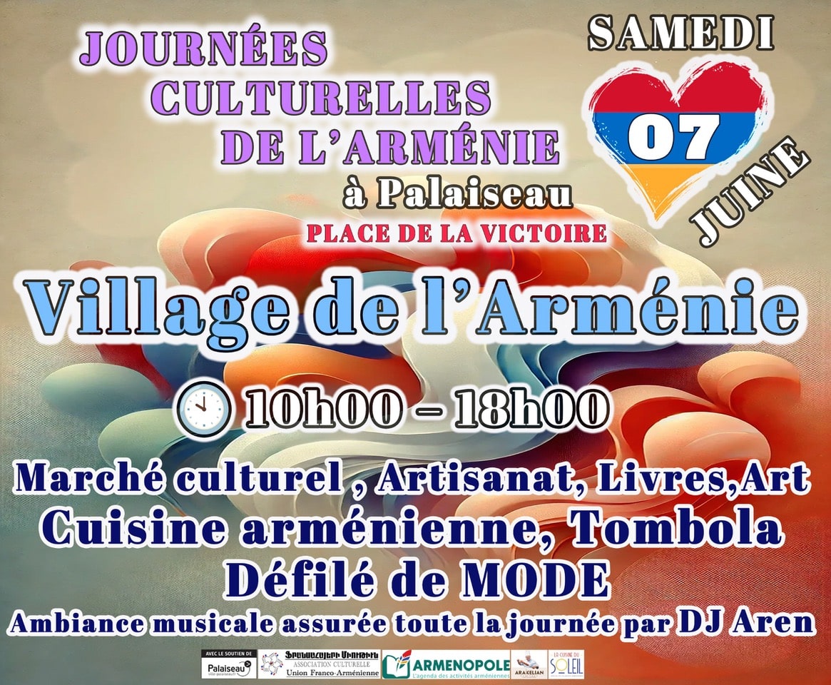 Village de l&rsquo;Arménie et concert caritatif le 7 juin à Palaiseau