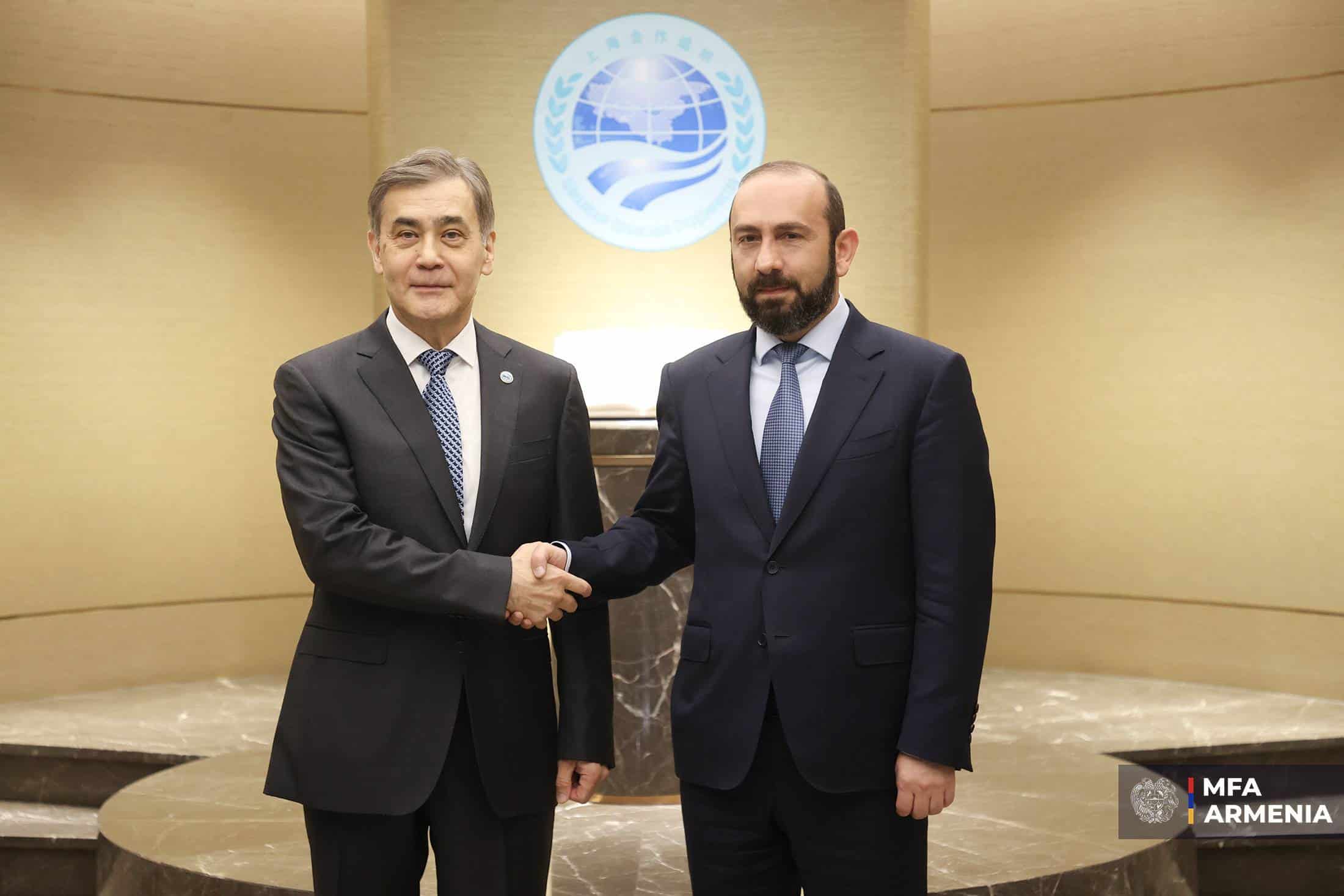 Mirzoyan rencontre en Chine le secrétaire général de l&rsquo;Organisation de coopération de Shanghai