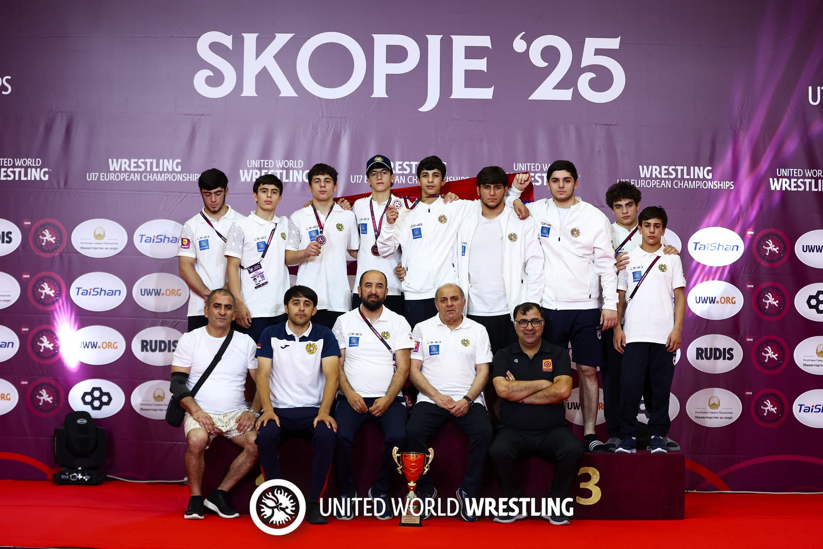 Championnats d&rsquo;Europe U17 de lutte gréco-romaine à Skopje : l’Arménie finit en tête du classement par équipes avec 2 médailles d&rsquo;or, 2 d&rsquo;argent et 1 de bronze