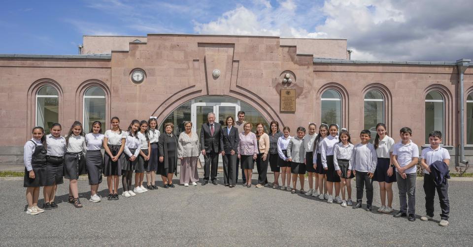 Une classe de français à l&rsquo;école de Mastara dans la région d’Aragatsotn en Arménie