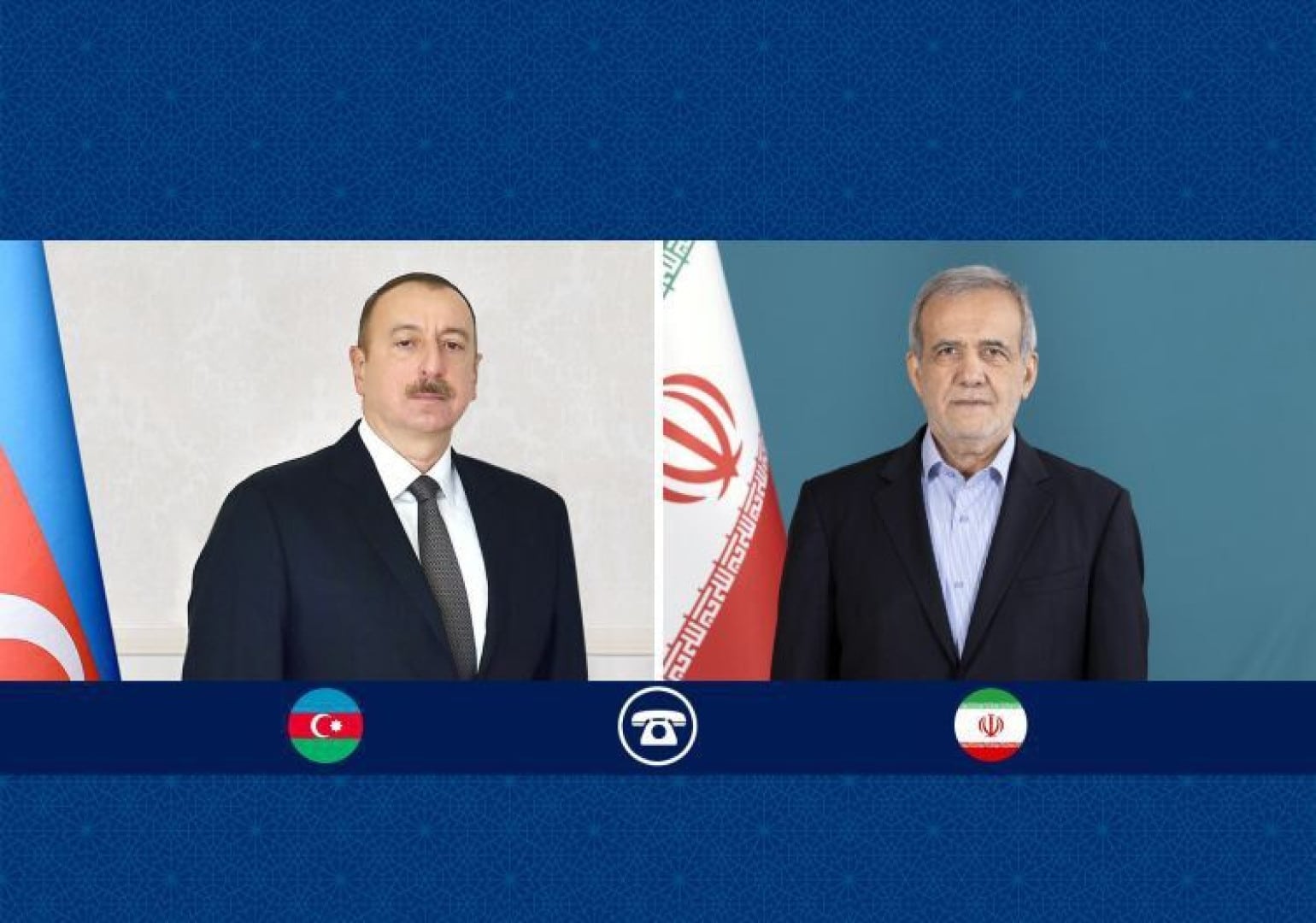 Massoud Pezechkian et Ilham Aliev ont discuté des informations faisant état d&rsquo;une possible utilisation de l&rsquo;espace aérien azerbaïdjanais par des drones israéliens pour ses attaques de l&rsquo;Iran
