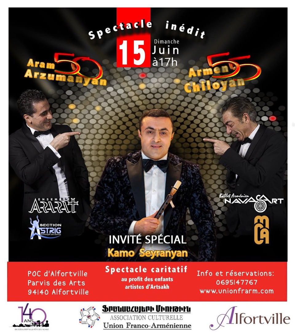 Spectacle musique et danse au profit des Arméniens d&rsquo;Artsakh à Alfortville