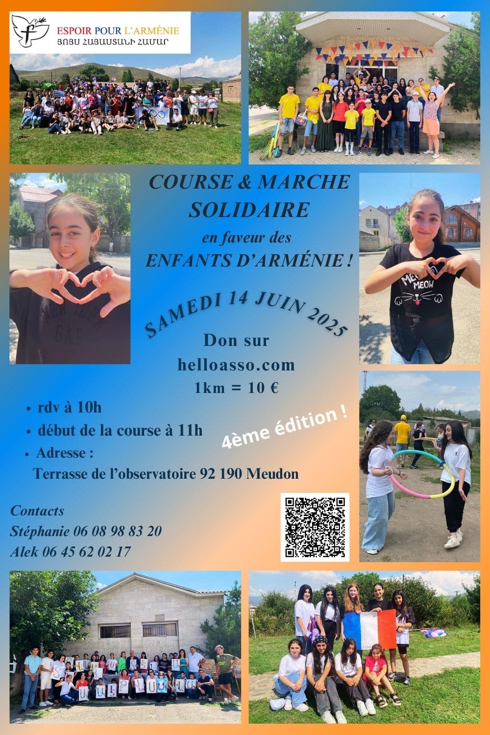 Course et marche solidaires d&rsquo;Espoir pour l&rsquo;Arménie à Meudon