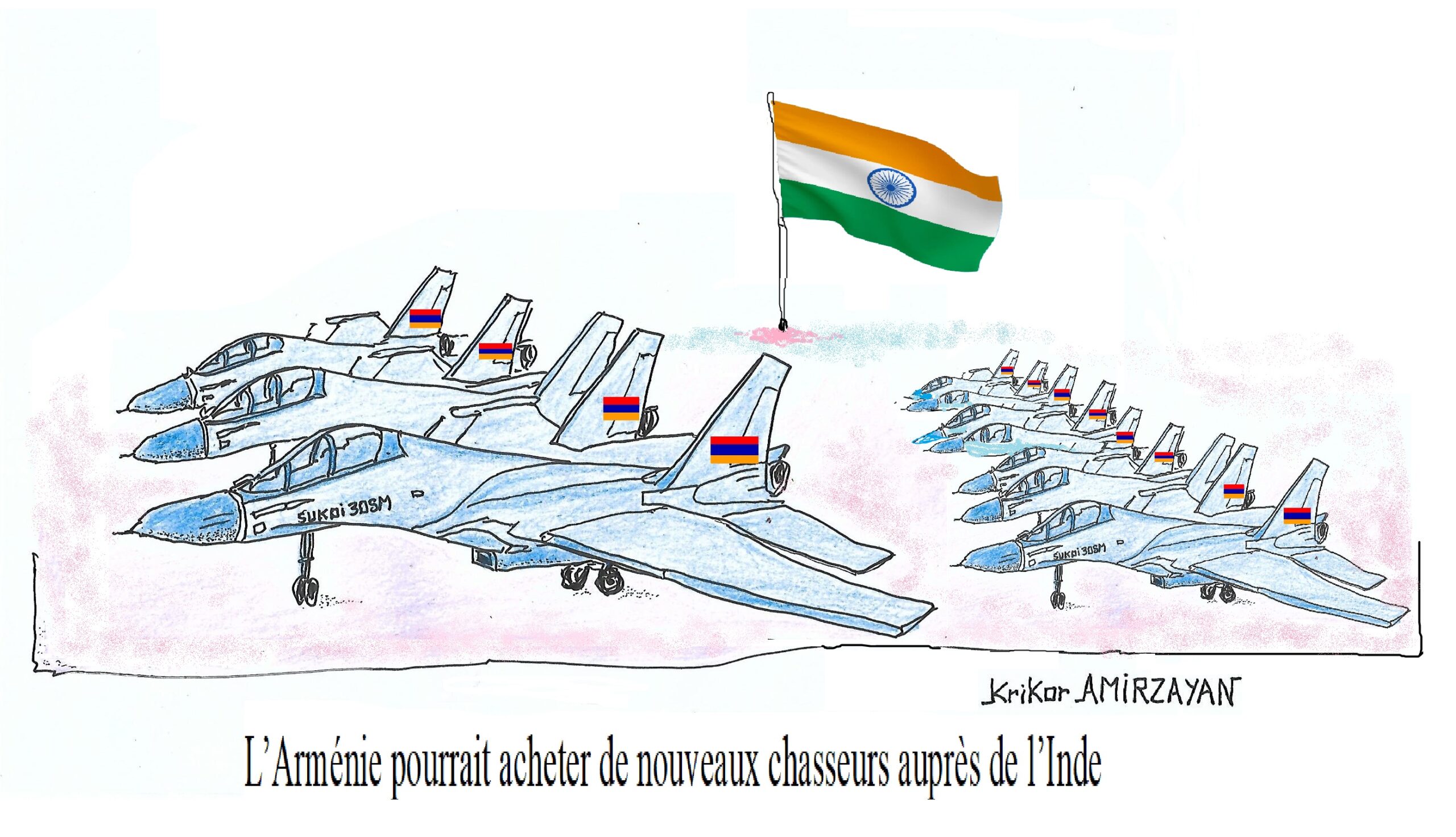 L&rsquo;Arménie étudie la possibilité de moderniser ses 4 Su-30SM grâce à la technologie indienne et acquérir 8 chasseurs Su-30MKI auprès de l’Inde indique Jetline Marvel