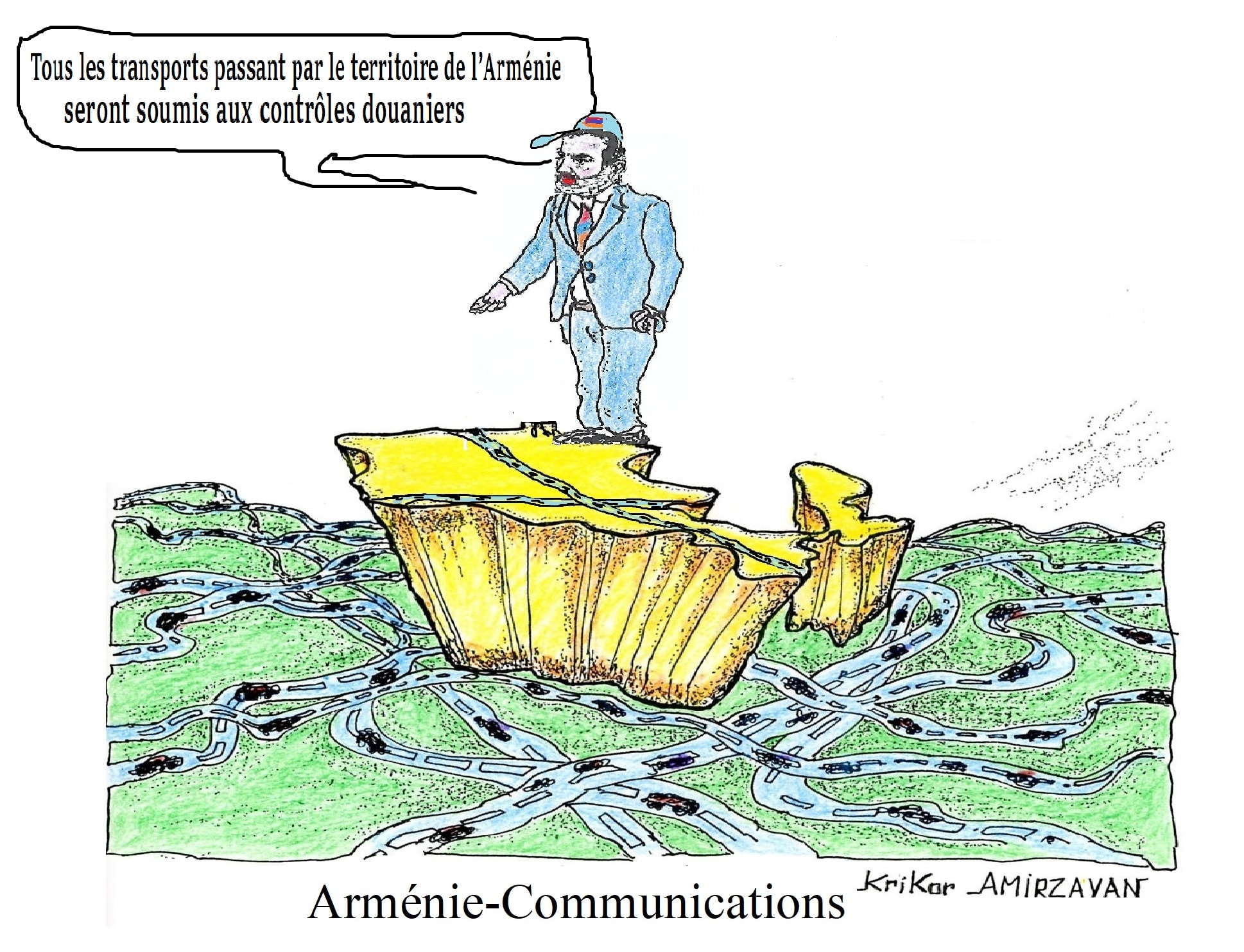 Le contrôle des marchandises transitant par l&rsquo;Arménie en provenance d&rsquo;Azerbaïdjan sera assuré, comme c&rsquo;est le cas actuellement à n&rsquo;importe quelle frontière affirme un responsable arménien