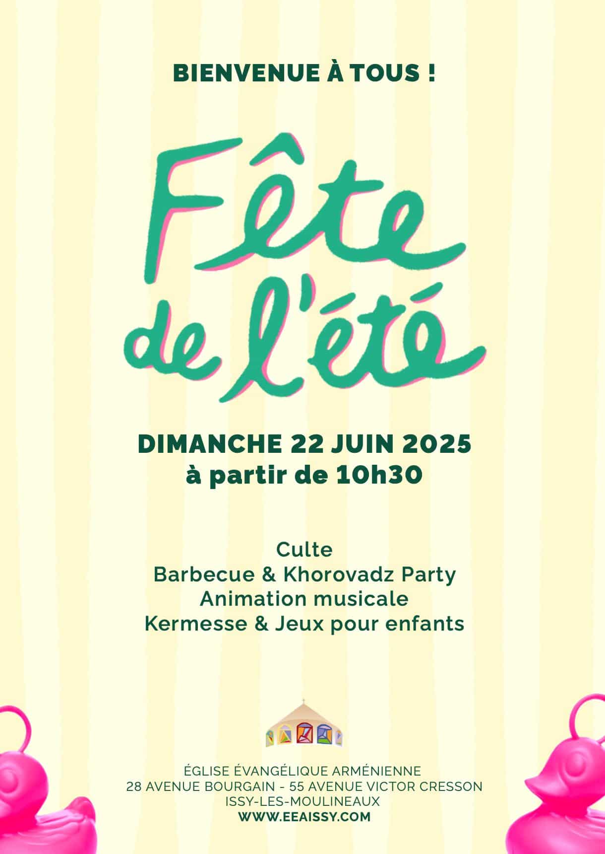 Fête de l&rsquo;été de l&rsquo;Eglise Evangélique Arménienne