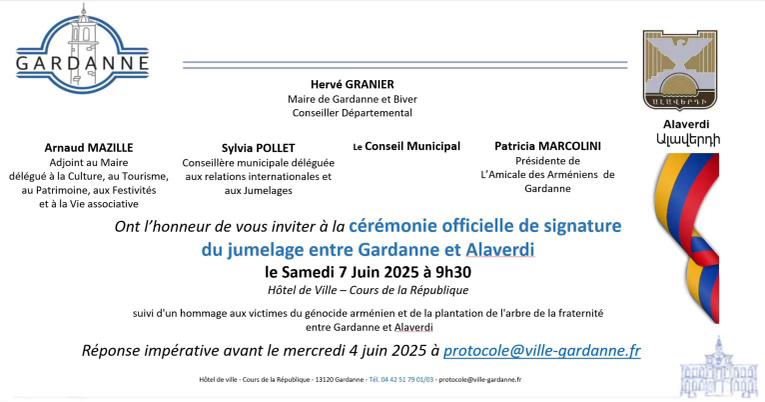 Signature du jumelage entre Gardanne à Alaverdi