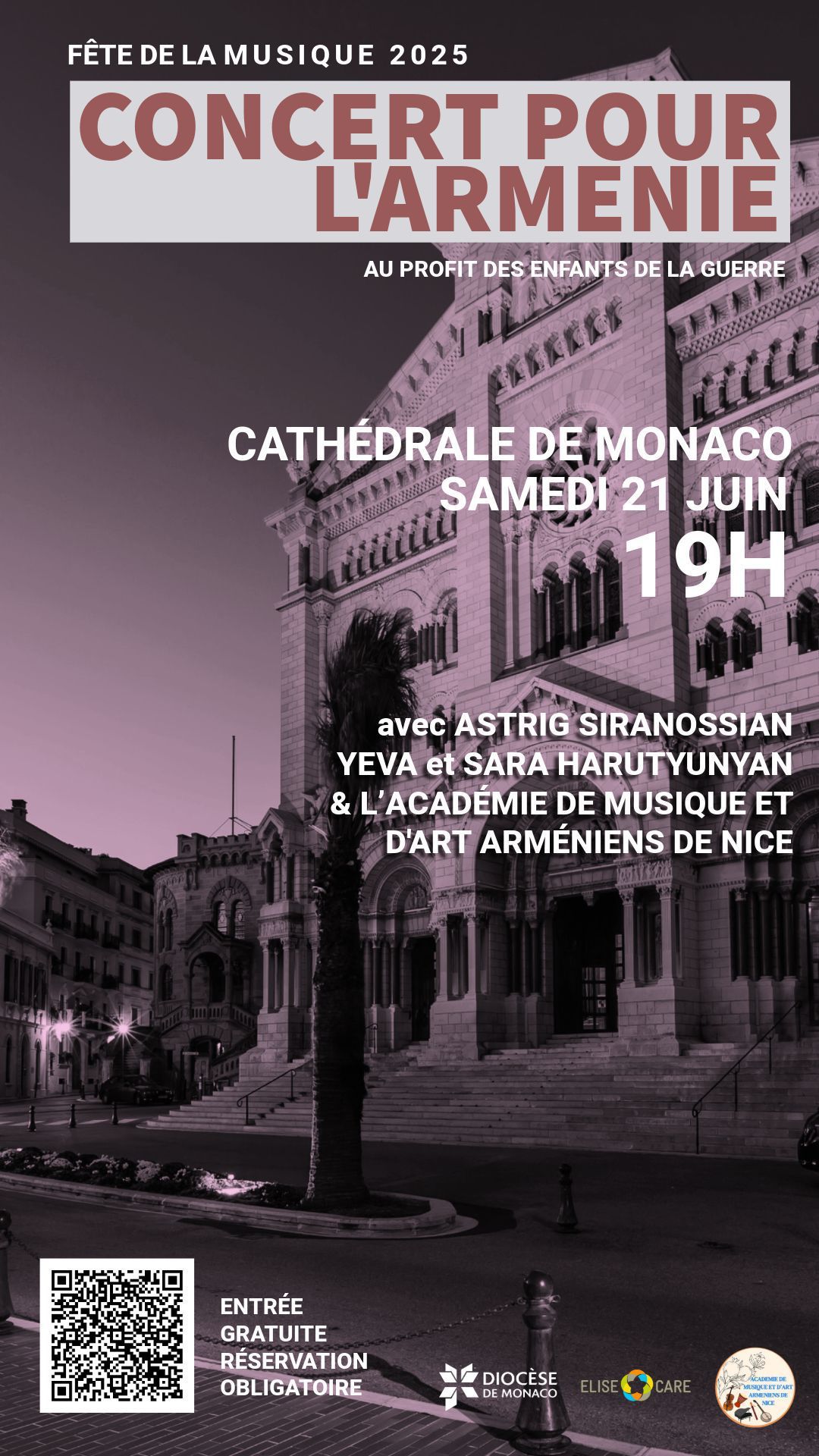 Concert à Monaco « pour l’Arménie » au profit des enfants de la guerre