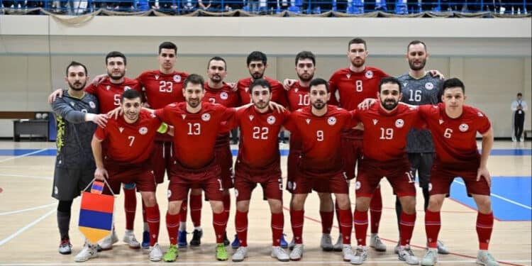 L&rsquo;équipe nationale d’Arménie de futsal disputera deux matchs amicaux contre l&rsquo;Espagne en septembre