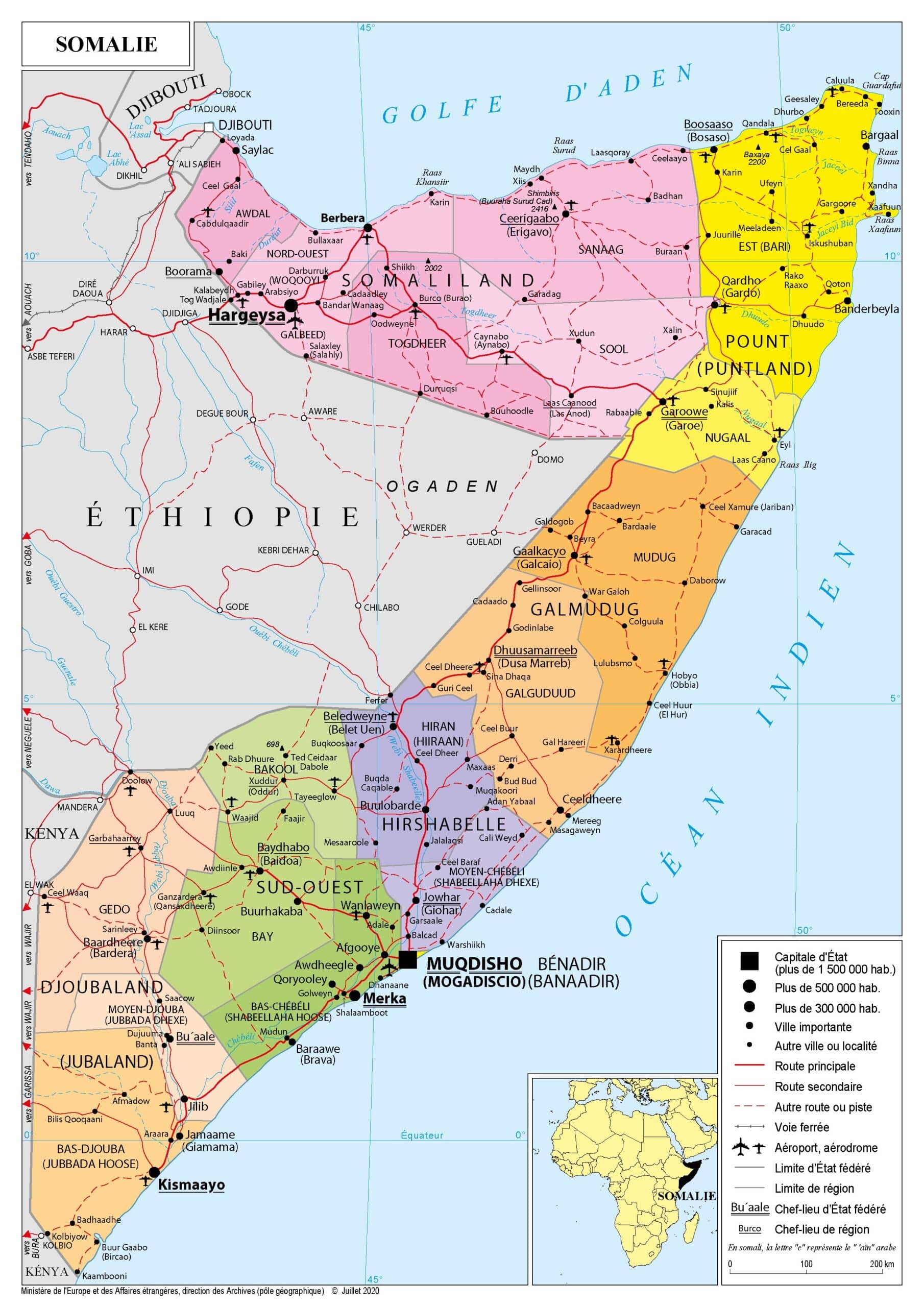 La Somalie dénonce la saisie par le Puntland d&rsquo;un bateau transportant du matériel militaire