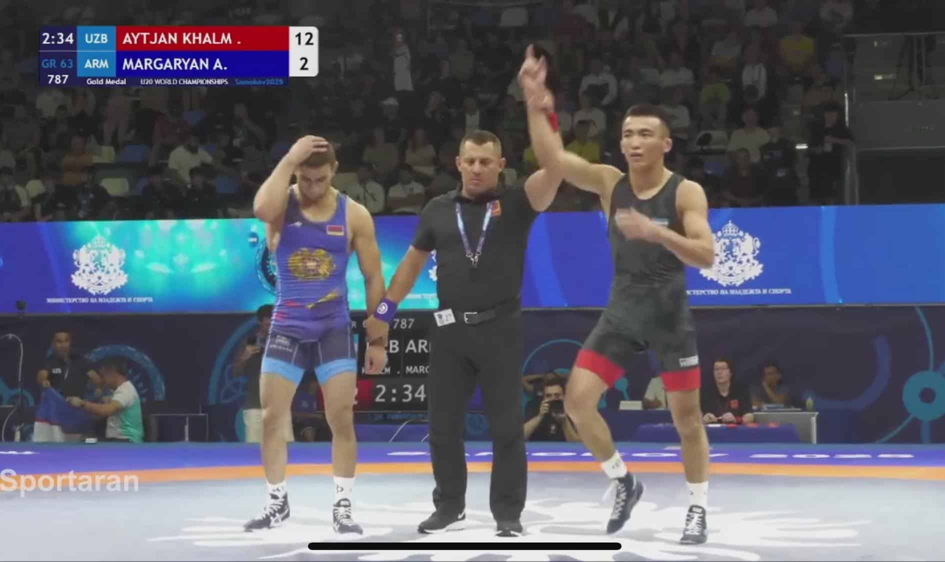 Alex Margaryan est médaillé d&rsquo;argent, Erik Matevosyan médaille de bronze aux Championnats du monde de lutte des moins de 20 ans en Bulgarie