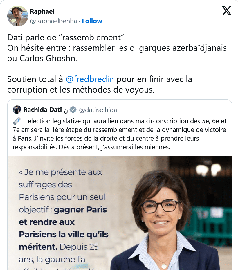 Raphaël : Dati parle de “rassemblement”