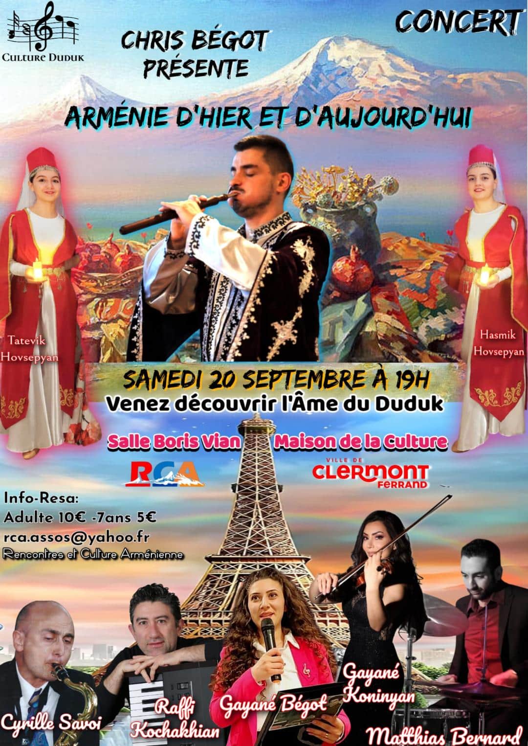 Save the date : concert de doudouk à Clermont-Ferrand