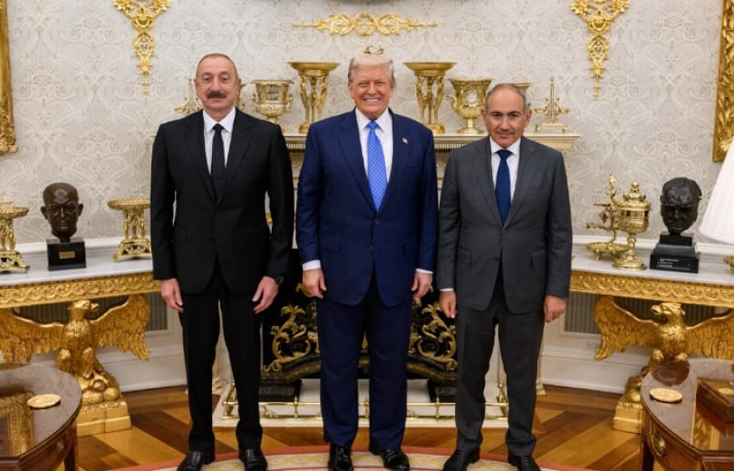 Trump publie une photo avec Pachinian et Aliev à la Maison-Blanche en évoquant « une amitié éternelle »
