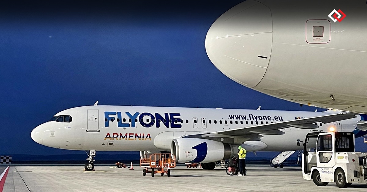 Un avion de la compagnie FlyOne Armenia a quitté l’aéroport Zvartnots Armenia de Yerevan pour Bakou