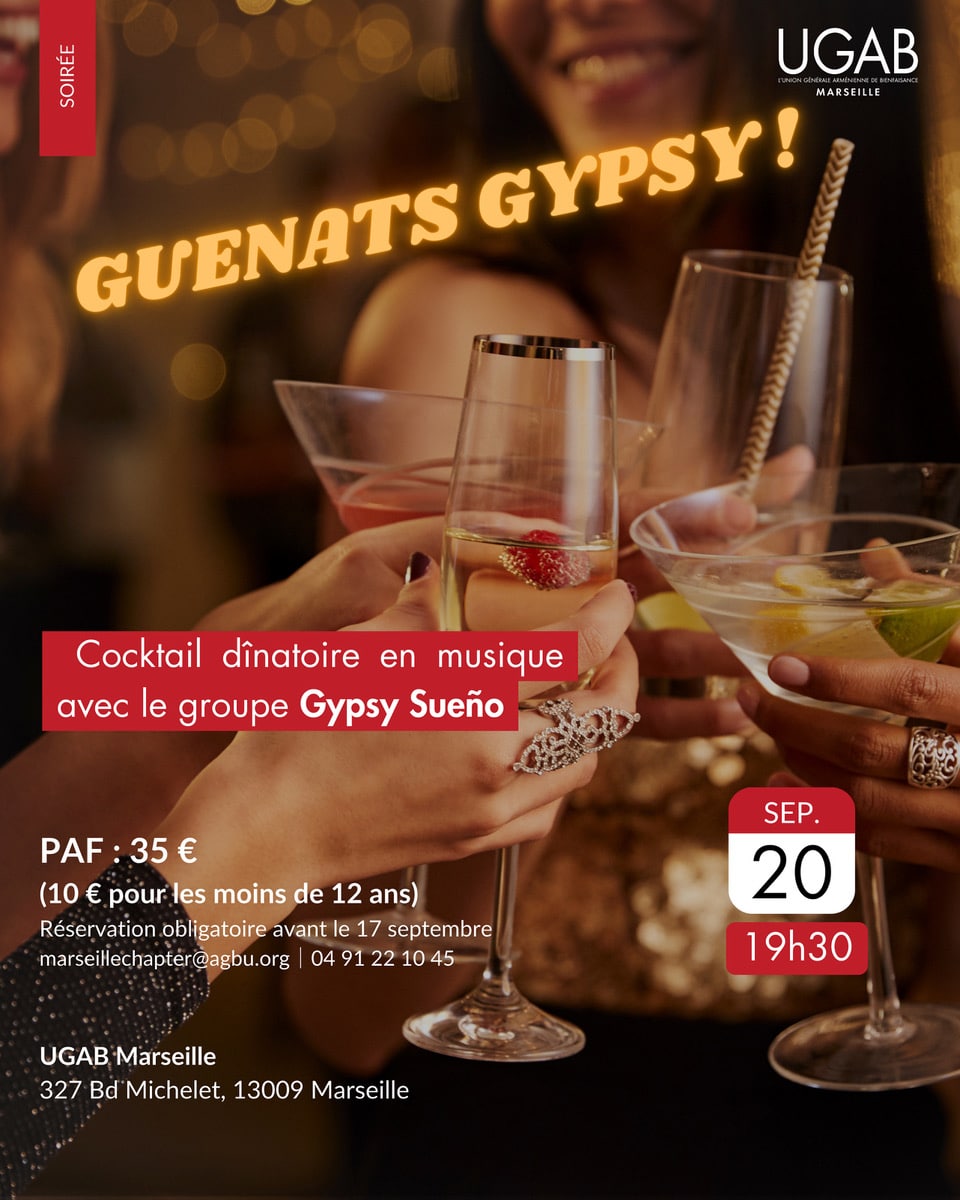 L&rsquo;UGAB Marseille invite le groupe Gypsy Sueno pour une soirée d&rsquo;exception le 20 septembre