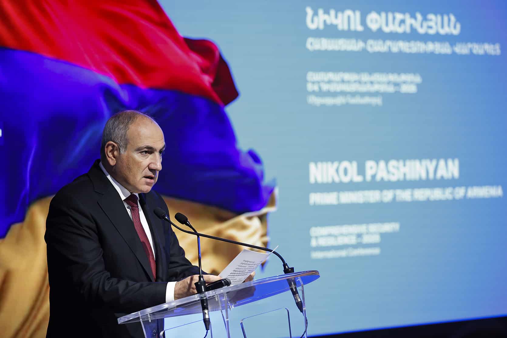 L&rsquo;intégral du discours de Pachinian à la conférence « Sécurité et résilience globales 2025 »