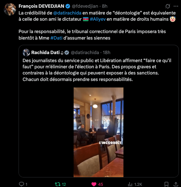 François Devedjian : la crédibilité de Mme Dati