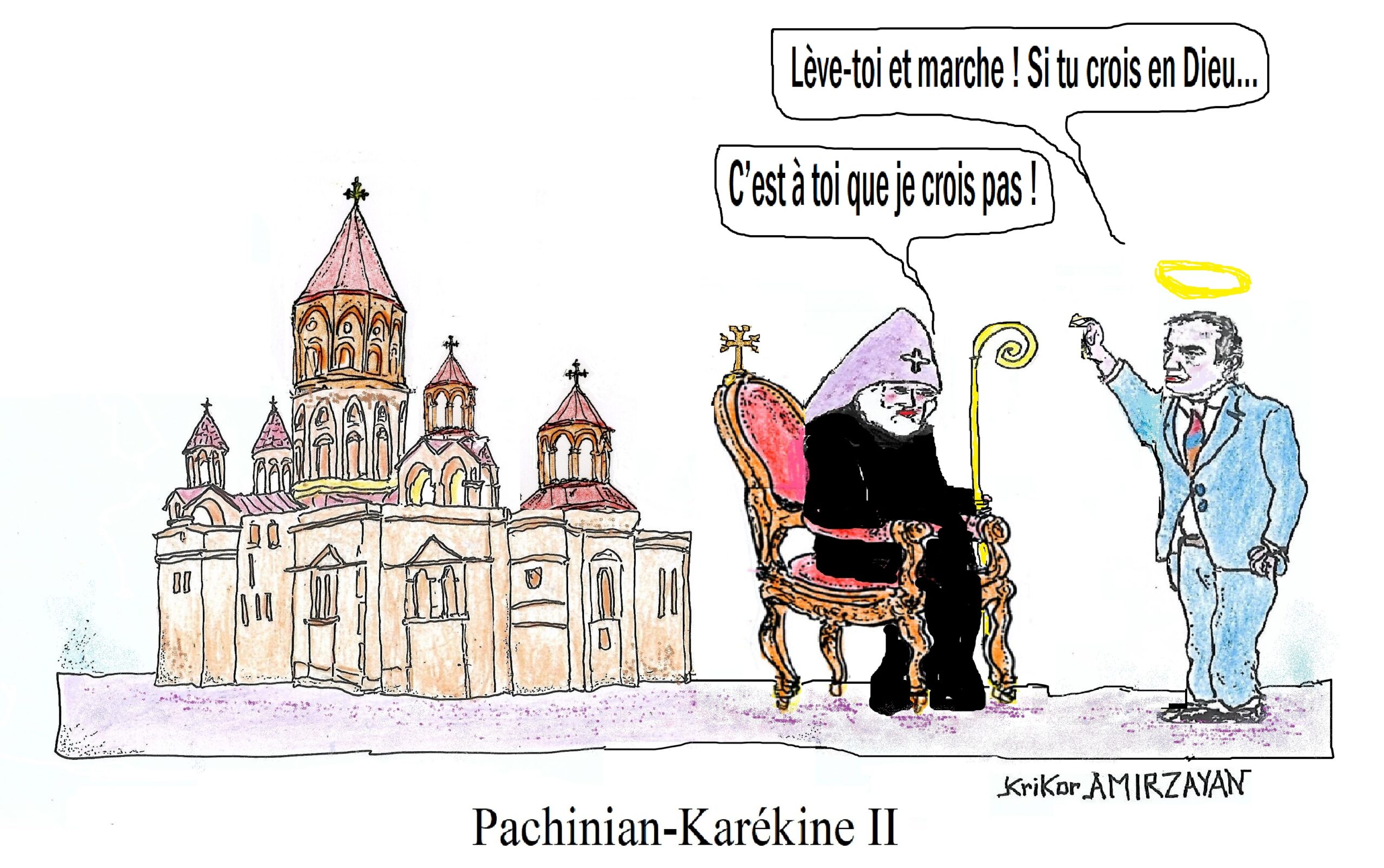 Ktrij Nersisyan ne croit pas en Dieu et le considère comme une marque de fabrique à vendre affirme Premier ministre arménien