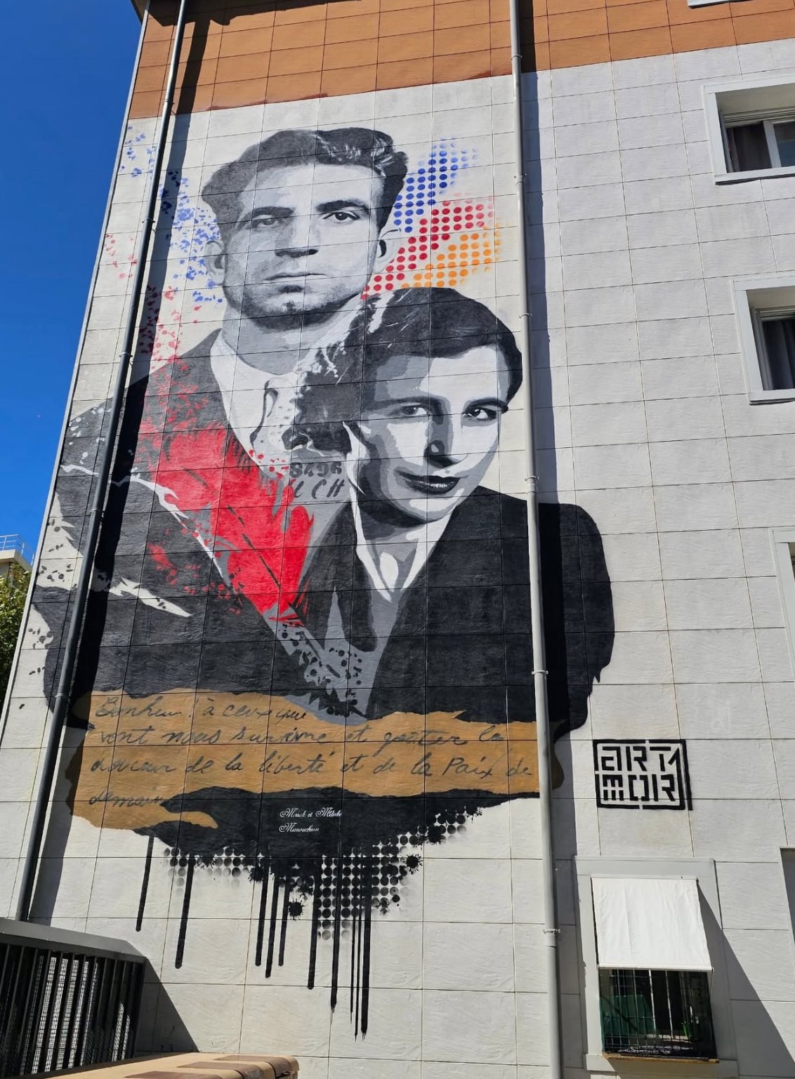 Liana Margaryan : Mélinée et Missak sur les murs de Nice